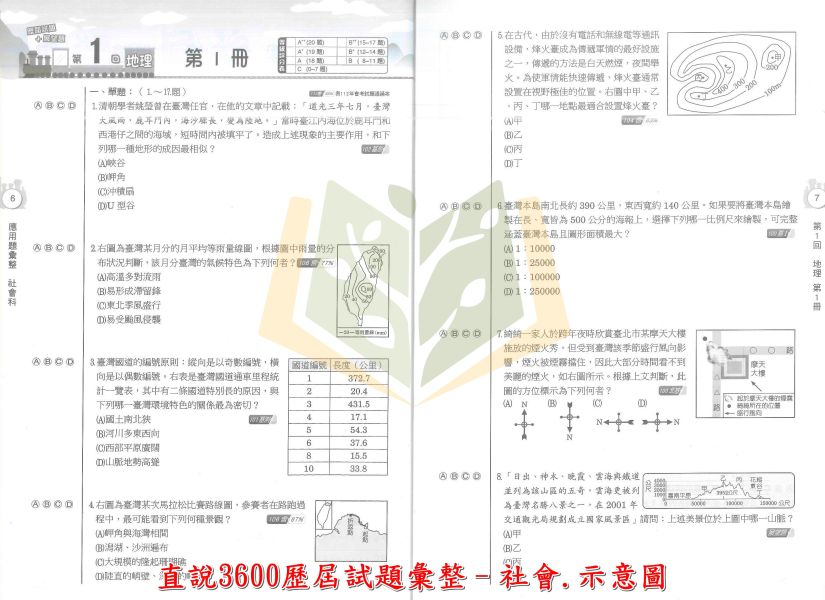 高升鑫國中 115會考 直說3600 歷屆試題彙整 會考模擬試題 國文 英語 數學 自然 社會 附解答 【國中會考】 