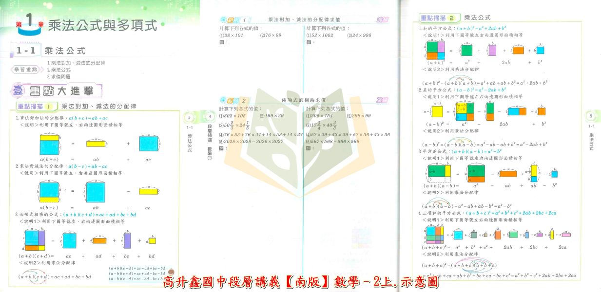 高升鑫國中 段層掃描 數學講義 自然講義 綜合版 適用康軒 翰林 南一 114上 113下 國中1~3年級 附解答 