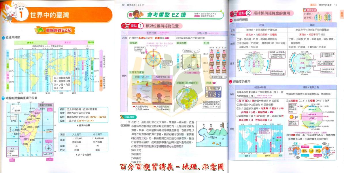 南一國中 115會考 百分百複習講義 國文 英語 數學 生物 理化 地科 地理 歷史 公民 附解答【國中會考】 