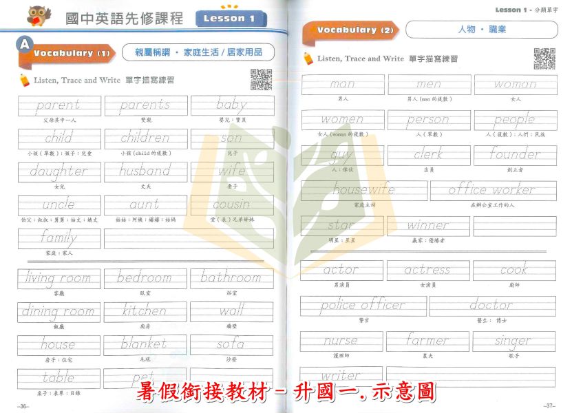 瑞華國小 英語 字母正音自然發英書 暑假銜接教材 幼升1~升國一【國小暑假先修】 