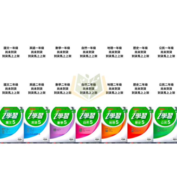 鼎甲國中 講義 i學習 適用康軒 翰林 南一 114上 國中1~3年級 國文 英語 數學 自然 地理 歷史 公民 附解答 