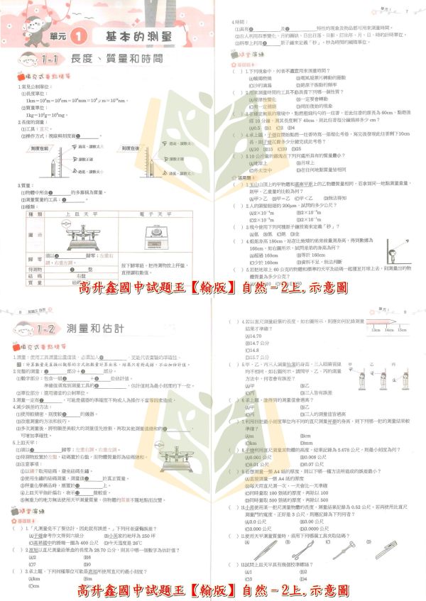高升鑫國中 評量 試題王 EASY薄講義 台ONE 適用康軒 翰林 南一 114上 113下 國中1~3年級 英語 數學 自然 附解答 