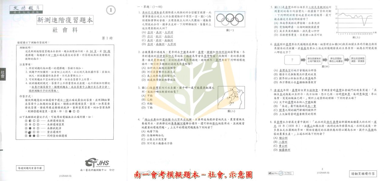 115國中會考 南一【模擬題本】｜國文/英語/數學/自然/社會 附解答 115會考 南一 模擬題本 國中會考 題庫 附解答 國文 英語 數學 自然 社會 模擬試題 全科複習 7年級先修 評量卷 會考衝刺