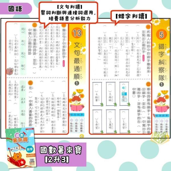 國小暑假先修｜政大國小 國數暑來寶 2-6年級（附解答） 