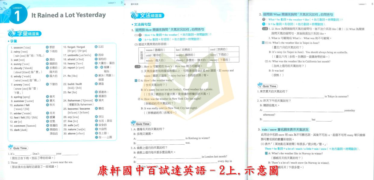 康軒國中 評量 百試達 114上 113下 國中1~3年級 國文 英語 數學 自然 地理 歷史 公民 附解答 