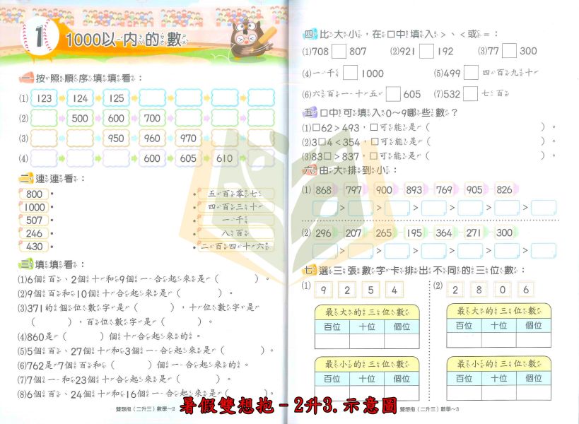 高升鑫國小 段層系列 多元學習 直說系列 雙想抱 國語 數學 綜合版 1~6年級 附解答【國小暑假先修】 