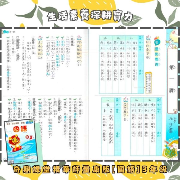 奇鼎國小 114上《課堂精華評量》適用康軒 國小1~6年級 國語/數學/生活/自然/社會 附解答 附5回月考複習卷 114上, 奇鼎, 國小評量, 課堂精華評量, 康軒版, 國語, 數學, 自然, 生活, 社會, 附解答, 月考複習卷, 安親班, 條列重點, 考前複習
