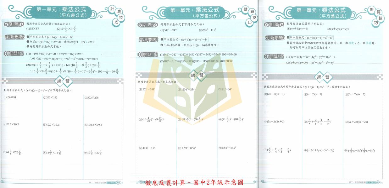 百世國中 徹底反覆計算 徹底反覆應用–國中1~2年級【國中數理輔材】 