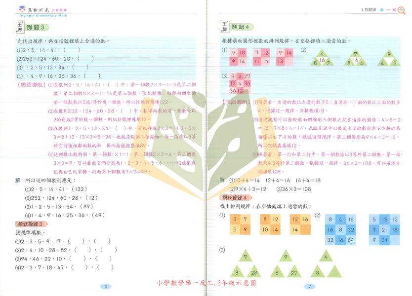 世一國小 奧林匹克數學 小學數學 舉一反三 國小數學 1~6年級 附解答【國小數學輔材】 