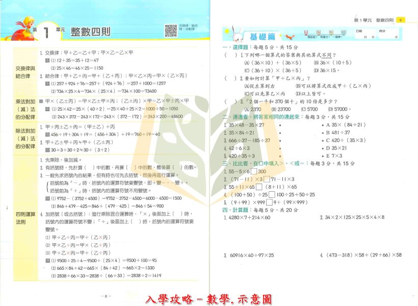 翰林國小 大滿貫 總複習講義 入學攻略 國語 英語 數學 自然 社會 附解答【升國中/私中教材】 