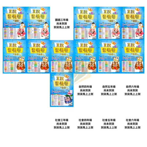 高升鑫國小 國小測驗卷 直說測驗卷 適用康軒 翰林 南一 114上 國小1~6年級 國語 數學 自然 社會 雙面試題 附解答 