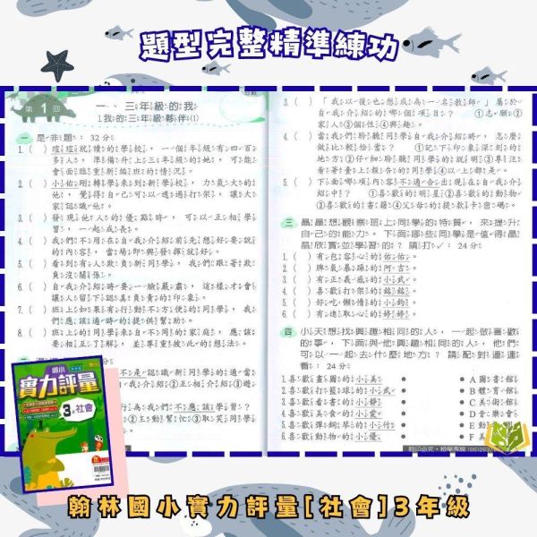 【預購】翰林國小 115上｜【實力評量】｜國小1~6年級｜國語/數學/生活/自然/社會｜附練習簿/解答 翰林國小115上,實力評量,國小評量,國語評量,數學評量,生活評量,自然評量,社會評量,練習簿,附解答