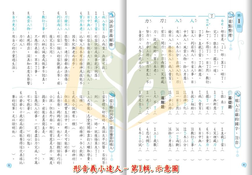 翰林國小 形音義小達人 國小國語 基礎篇 第1輯~第4輯 低年級 中年級 高年級 附解答【國小國語輔材】 