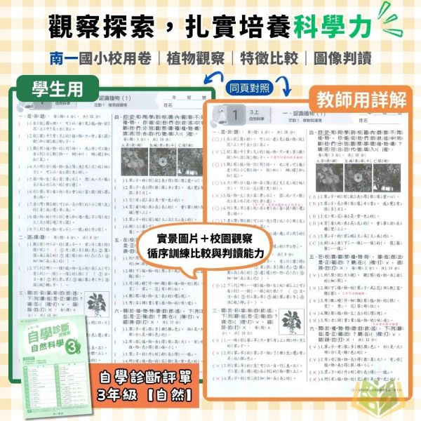 南一國小 115上｜【國小校用卷】國小自學診斷評量單｜國小1~6年級｜國語/數學/生活/自然/社會｜《學用+解答》 南一國小115上,國小校用卷,自學診斷評量單,南一評量單,國語評量,數學評量,生活評量,自然評量,社會評量,學用,解答