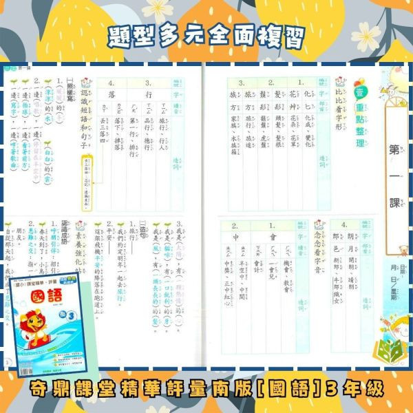 奇鼎國小 114下《課堂精華評量》適用南一 國小1~6年級 國語/數學/生活/自然/社會 附解答 附5回月考複習卷 114上, 奇鼎, 國小評量, 課堂精華評量, 南一版, 國語, 數學, 自然, 生活, 社會, 附解答, 月考複習卷, 安親班, 條列重點, 考前複習