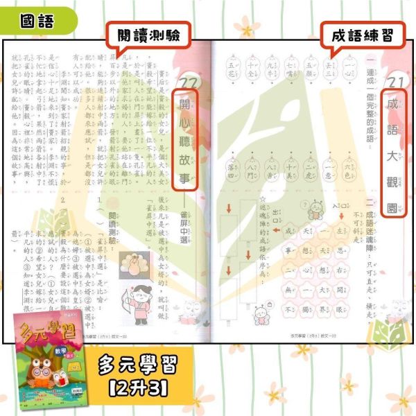 國小暑假先修｜高升鑫國小 多元學習／直說系列／雙想抱 段層教材 1-6年級（附解答） 高升鑫教材,暑假作業,國小複習,段層系列,多元學習,直說系列,雙想抱,國語數學,附解答,暑假先修