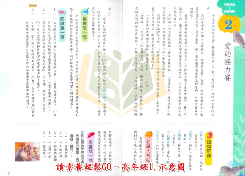 翰林國小 閱讀素養輕鬆GO 國小國語 低年級1~高年級3 附解答【國小國語輔材】 