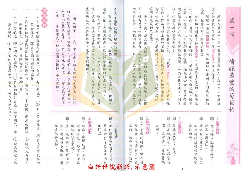 捷英社國小 古典文學閱讀系列 白話水滸傳 白話西遊記 白話三國演義 白話封神演義 白話世說新語 附解答【國小國語輔材】 
