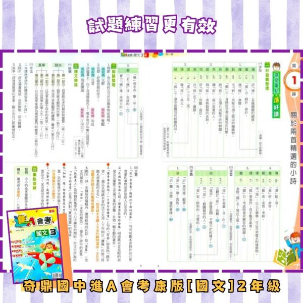 奇鼎國中【KO會考/進A會考】進階講義 標準講義 114上 國中7~9年級｜國文/數學/自然/生/物/理化/地科｜適用康軒翰林/南一｜附解答 奇鼎KO會考、進A會考、國中講義、114上、7-9年級、國文數學自然生物理化地科、三版本適用、附解答、會考複習