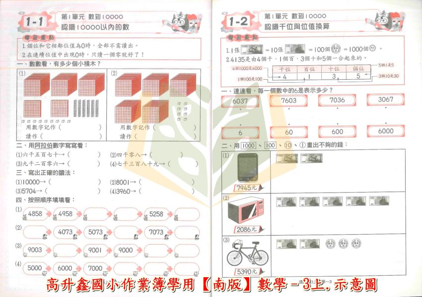 高升鑫國小《作業簿/題目本/學生用/教師用》解答 適用康軒/翰林/南一 115上 國小1~6年級 數學 高升鑫作業簿、114上、國小學生用教材、教師用解答、數學、國小1~6年級