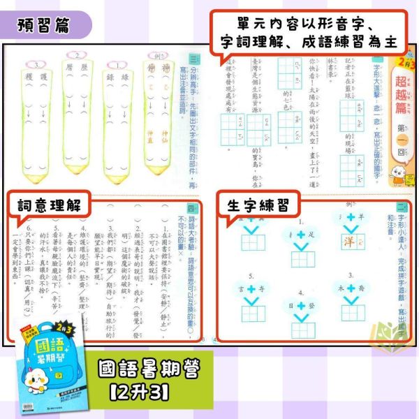 暑假複習+預習 康軒國小【國語暑期營/數學暑期營/國語數學暑期營】綜合版 1~6年級｜附解答｜ 康軒教材,暑假作業,國小複習,國語暑期營,數學暑期營,國語數學,升年級先修,附解答,暑假練習本,國小教材