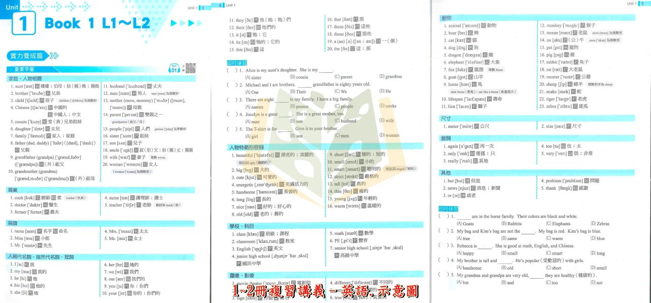 康軒國中 麻辣1~2冊複習講義 國文 英語 數學 附解答【升國二暑假先修】 