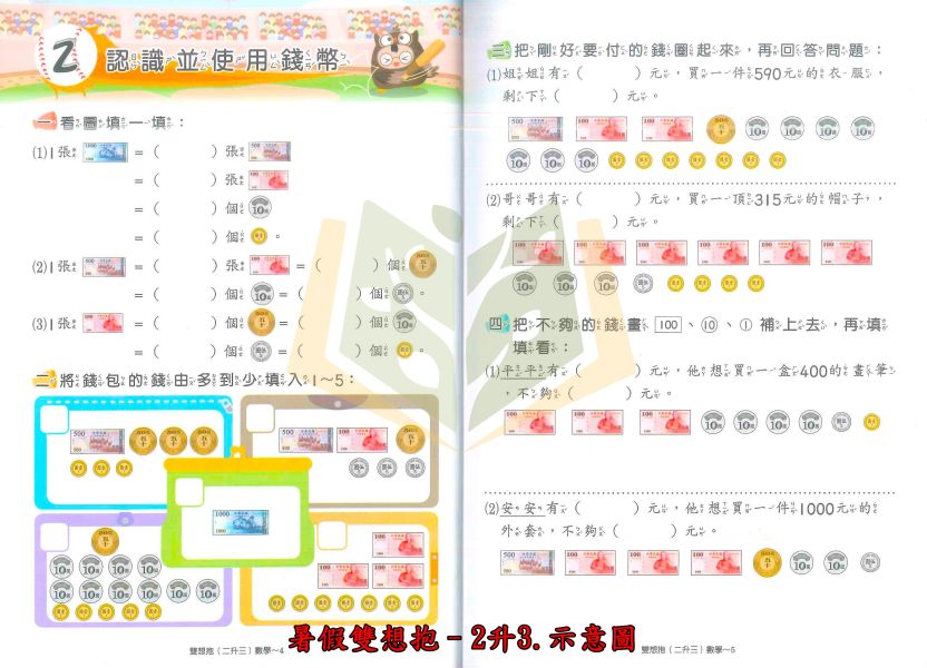 高升鑫國小 段層系列 多元學習 直說系列 雙想抱 國語 數學 綜合版 1~6年級 附解答【國小暑假先修】 