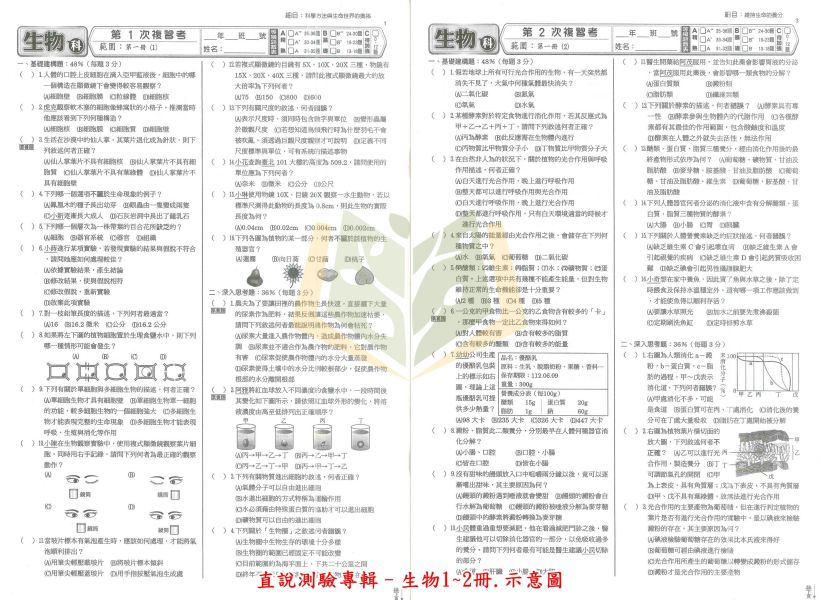 高升鑫國中 115會考 直說1~6冊測驗專輯 9科 綜合版 附解答【國中會考】 