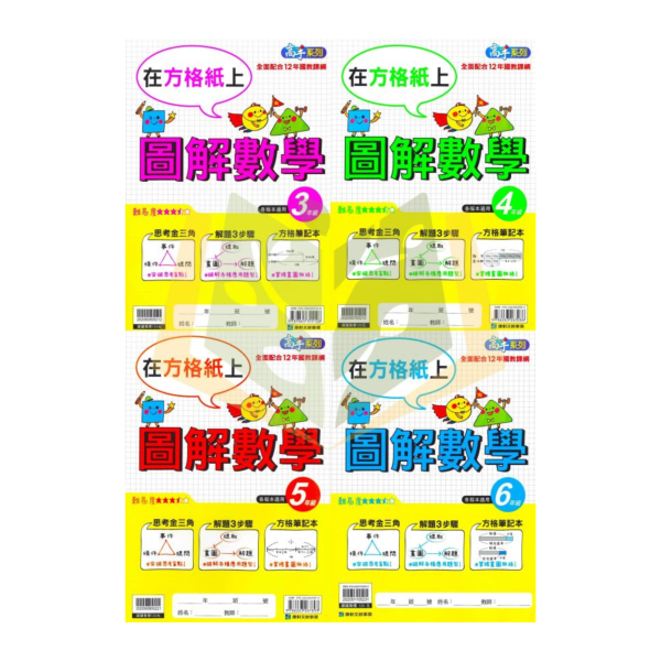 康軒國小 在方格上 圖解數學 國小數學 3~6年級 附解答【國小數學輔材】 