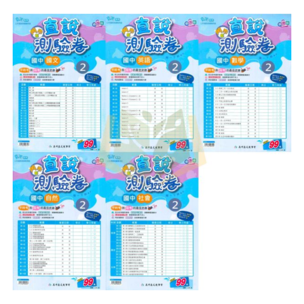 考前刷題首選【國中測驗卷/超群學習評量/直說測驗卷】國中考卷 114下 國中7~8年級｜國文/英語/數學/自然/社會 雙面試題｜康軒/翰林/南一｜附解答 國中測驗卷, 超群學習評量, 直說測驗卷, 國一, 國二, 國文, 英語, 數學, 自然, 雙面試題, 附解答, 可撕式, 段考模擬, 康軒, 翰林, 南一, 入門款