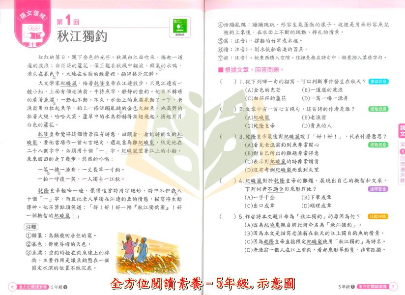 康軒國小 全方位閱讀素養 國小數學 3~6年級 附解答【國小國語輔材】 