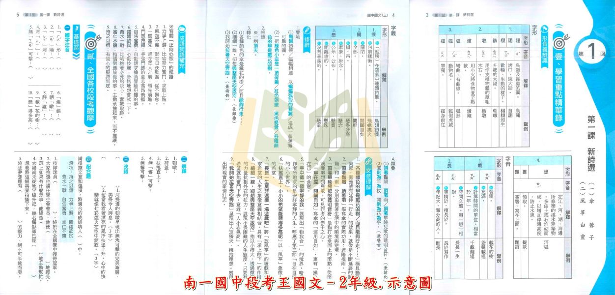 南一國中 評量 段考王 114上 國中1~3年級 國文 英語 數學 自然 地理 歷史 公民 附解答 