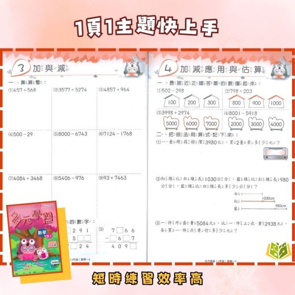 薄本複習首選 高升鑫國小【多元學習/雙想抱】綜合版 1~6年級｜附解答｜【國小寒假先修】 