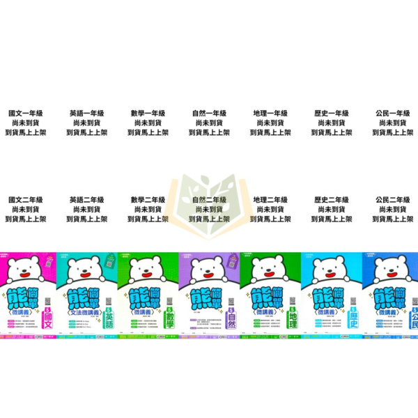 南一國中 講義 熊簡單 微講義 114上 國中1~3年級 國文 英語 數學 自然 地理 歷史 公民 附解答 