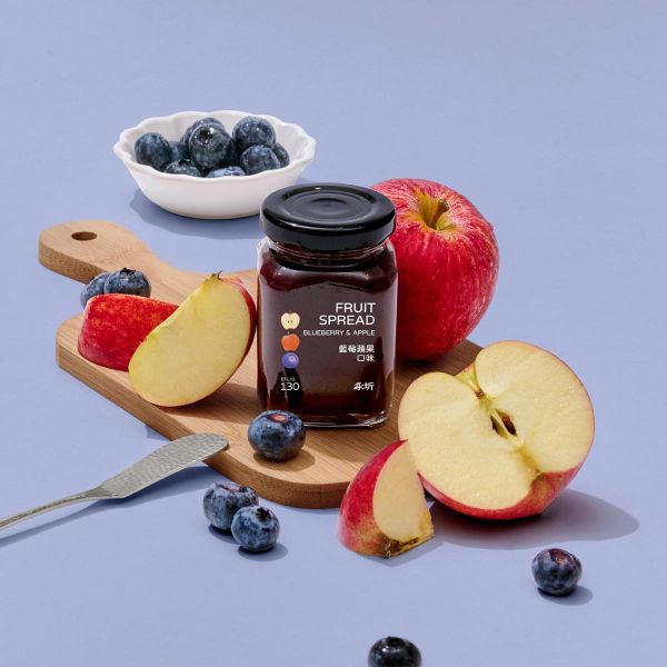 水果抹醬｜藍莓蘋果口味-130g(無砂糖) 水果抹醬,寶寶果醬,藍莓蘋果口味,永圻