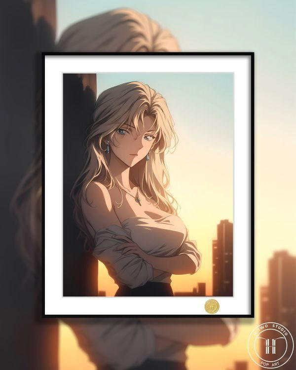 【海外代購】H2 《黃昏貝姐》名偵探柯南貝爾摩德苦艾酒裝飾畫 