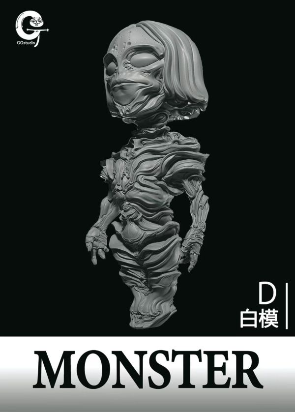 【預定】GG MONSTER系列 第四款 D 白模 