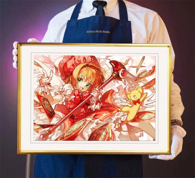 【海外代購】千鳥社 魔卡少女櫻木之本櫻小可小櫻 海報裝飾畫01 