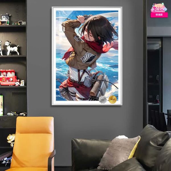 【海外代購】阿喵畫社 進擊的巨人 三笠 8k超清裝飾畫 