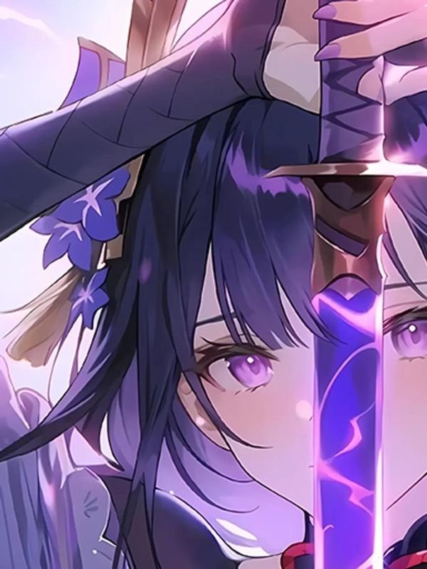 【海外代購】巴洛克《拔劍雷電》雷電將軍原神裝飾畫冰箱貼 