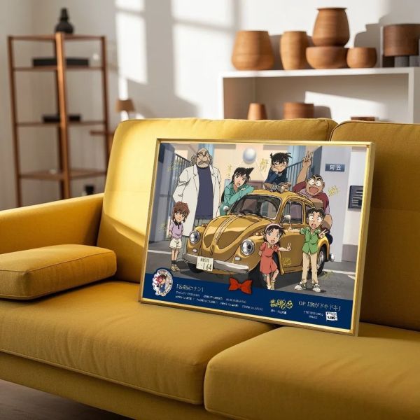 【海外代購】千鳥社 《柯南主題曲合影 聲優》名偵探柯南30週年裝飾畫 