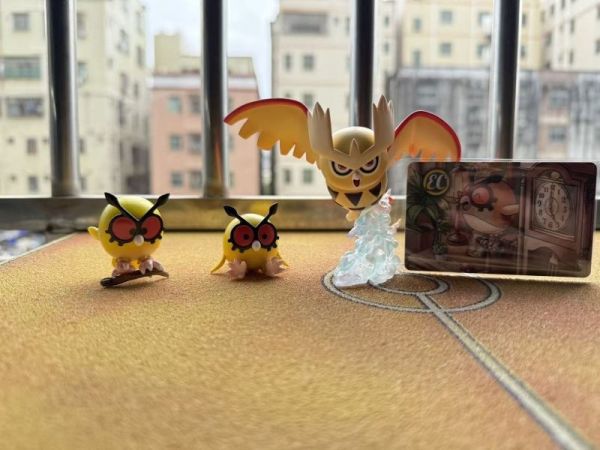 【海外代購】EC 寶可夢圖鑑1/20 貓頭鷹進化組（3隻一組） 