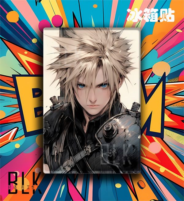 【海外代購】巴洛克《克勞德》Cloud Strife最終幻想7蒂法愛麗絲tifa動漫裝飾冰箱貼 