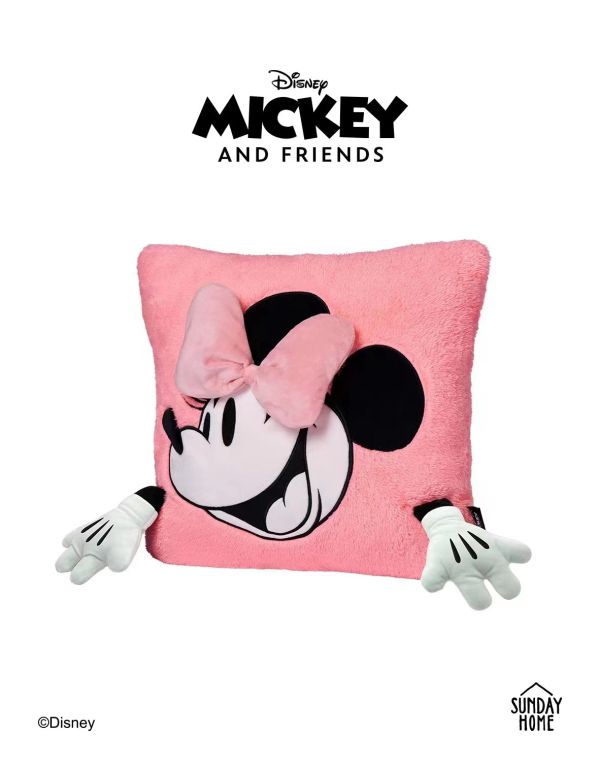 【海外代購】迪士尼 SUNDAY HOME 手拉手系列抱枕 