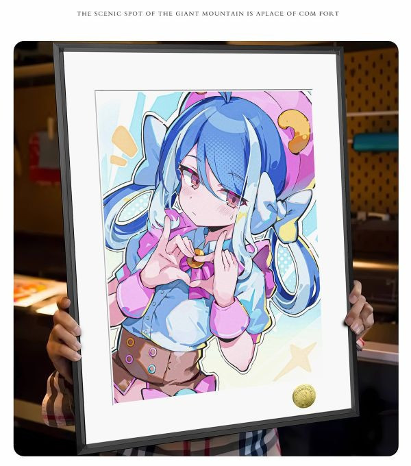 【海外代購】皇呱《慵懶少女比心》蔚藍檔案安全局的悠閒行政人員合歡垣吹雪裝飾畫 午睡毯 地毯 