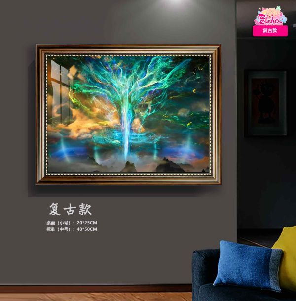 【海外代購】阿喵畫社 元嬰天兆 復古款實木紀念超清裝飾畫 床頭地墊  發光滑鼠墊 背景掛毯  冰箱貼 