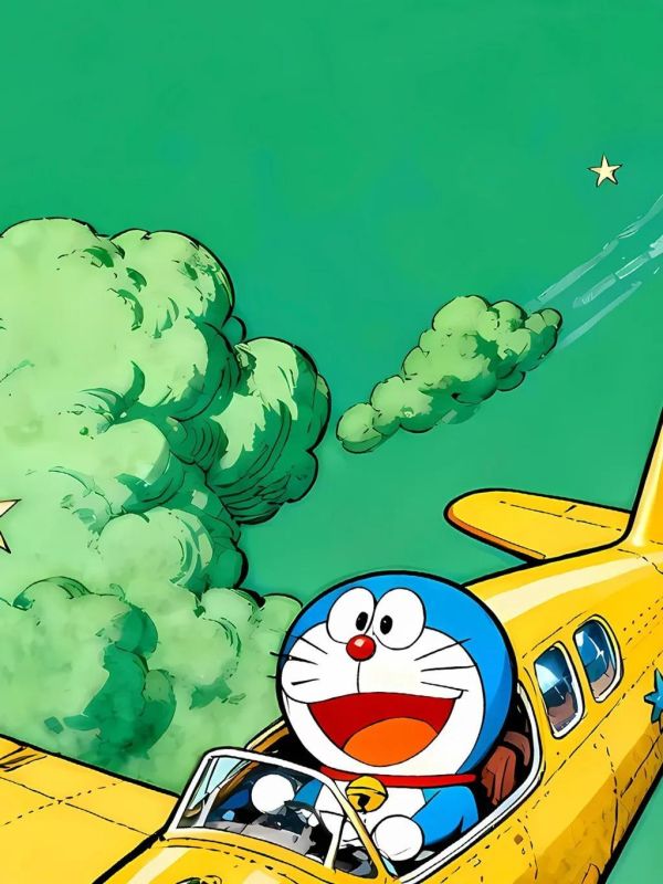 【海外代購】星空《飛機哆啦》哆啦A夢叮噹貓裝飾畫 