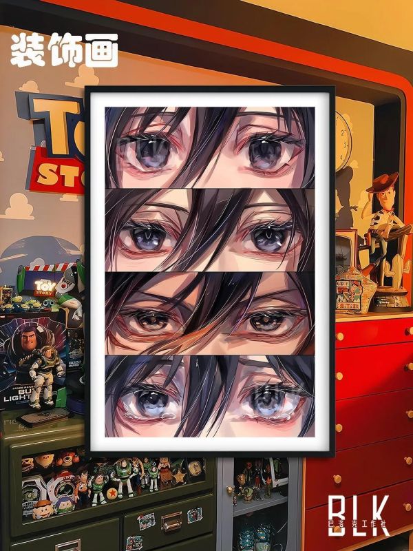【海外代購】巴洛克《艾倫之眼》進擊的巨人裝飾畫冰箱貼 