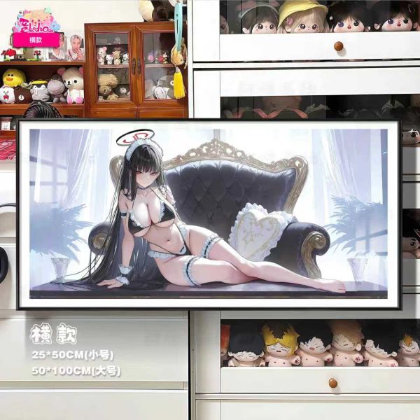 【海外代購】阿喵畫社 王座 女僕調月莉音 12k超大超清裝飾畫 滑鼠墊 床頭地墊 冰箱貼 