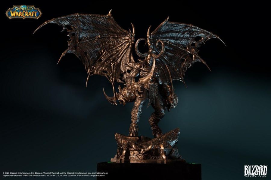 【預定】Blizzard 暴雪 34cm 魔獸世界 伊利丹怒風 銅色典藏雕像 BLZ013 